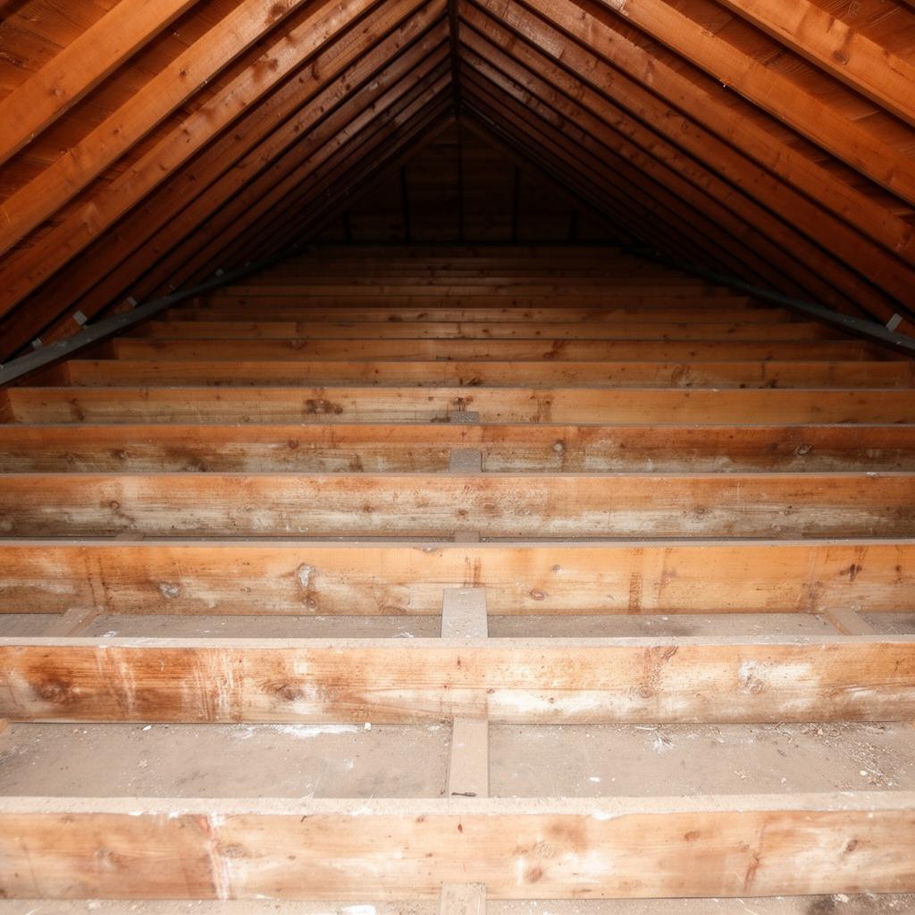 Clean attic after insulation removal